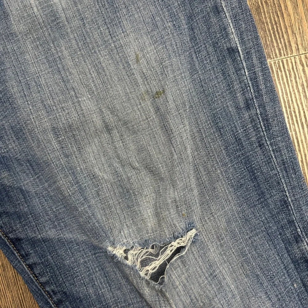 Lucky Brand 361 Vintage Straight Mens Jeans 36x34 Blue Distressed Denim Pants